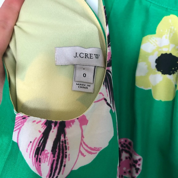 Jcrew silk floral halter dress size 0, like new - Picture 5 of 5
